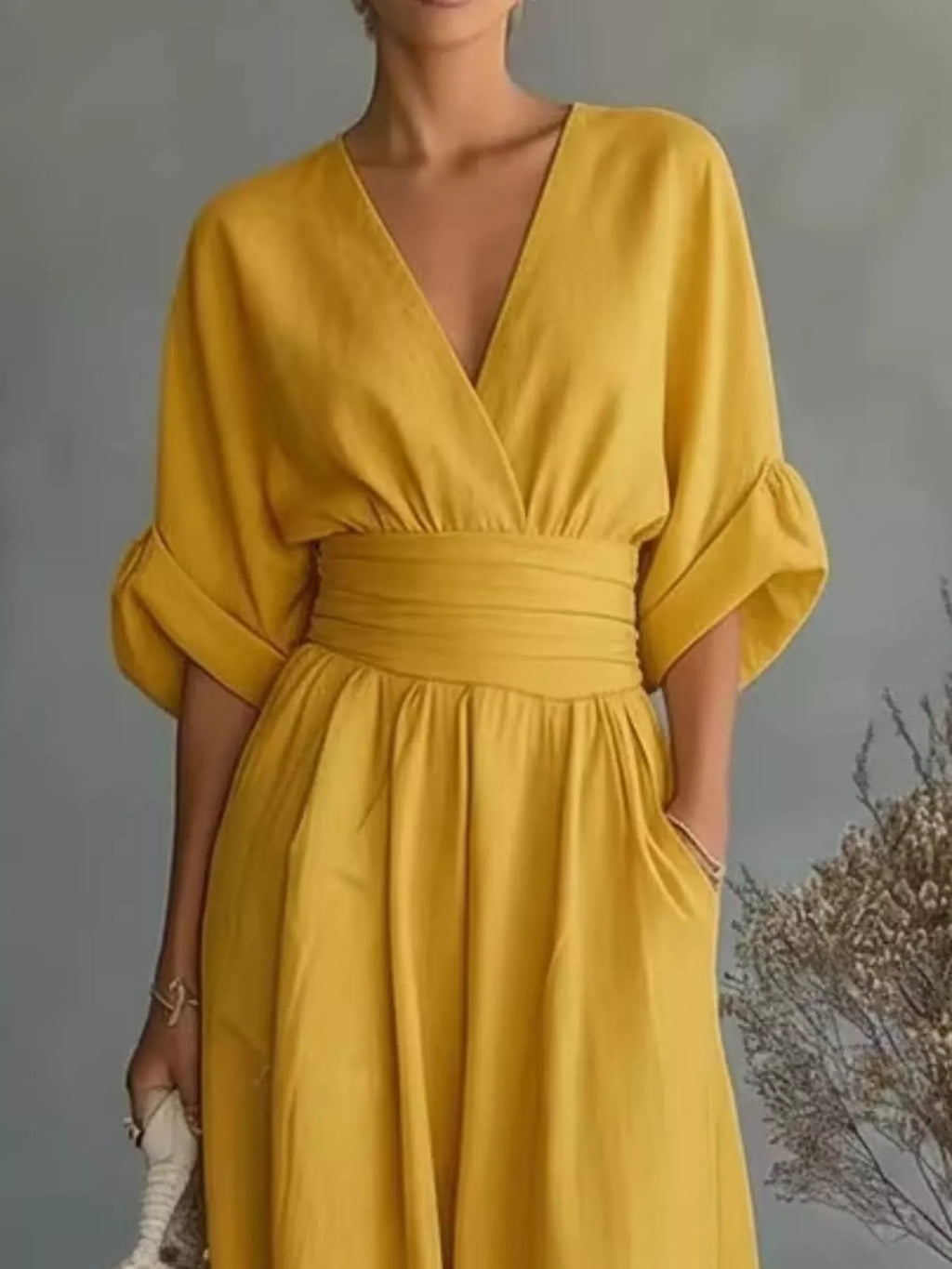 Full Size Half Sleeve Wide-leg Jumpsuit Plus (8)