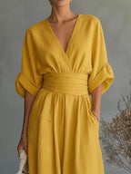 Full Size Half Sleeve Wide-leg Jumpsuit Plus (8)