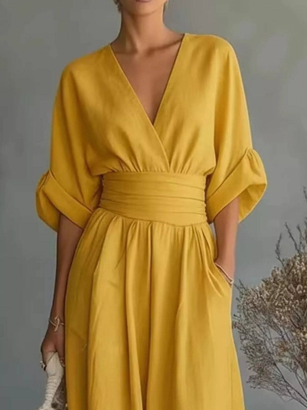 Full Size Half Sleeve Wide-leg Jumpsuit Plus (8)
