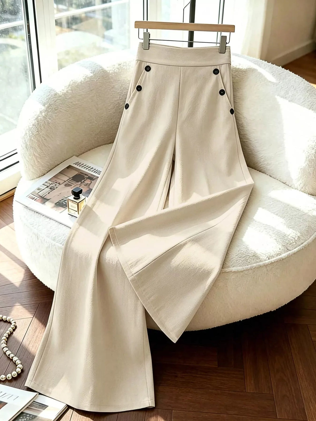 High-waisted Wide-leg Pants (4)