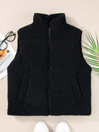 Corduroy Zip Up Vest Coat (5)