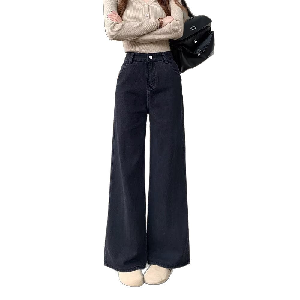 Black High Waisted Wide Leg Jeans photo 5