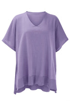 Slit V-neck Half Sleeve Knit Top (17)