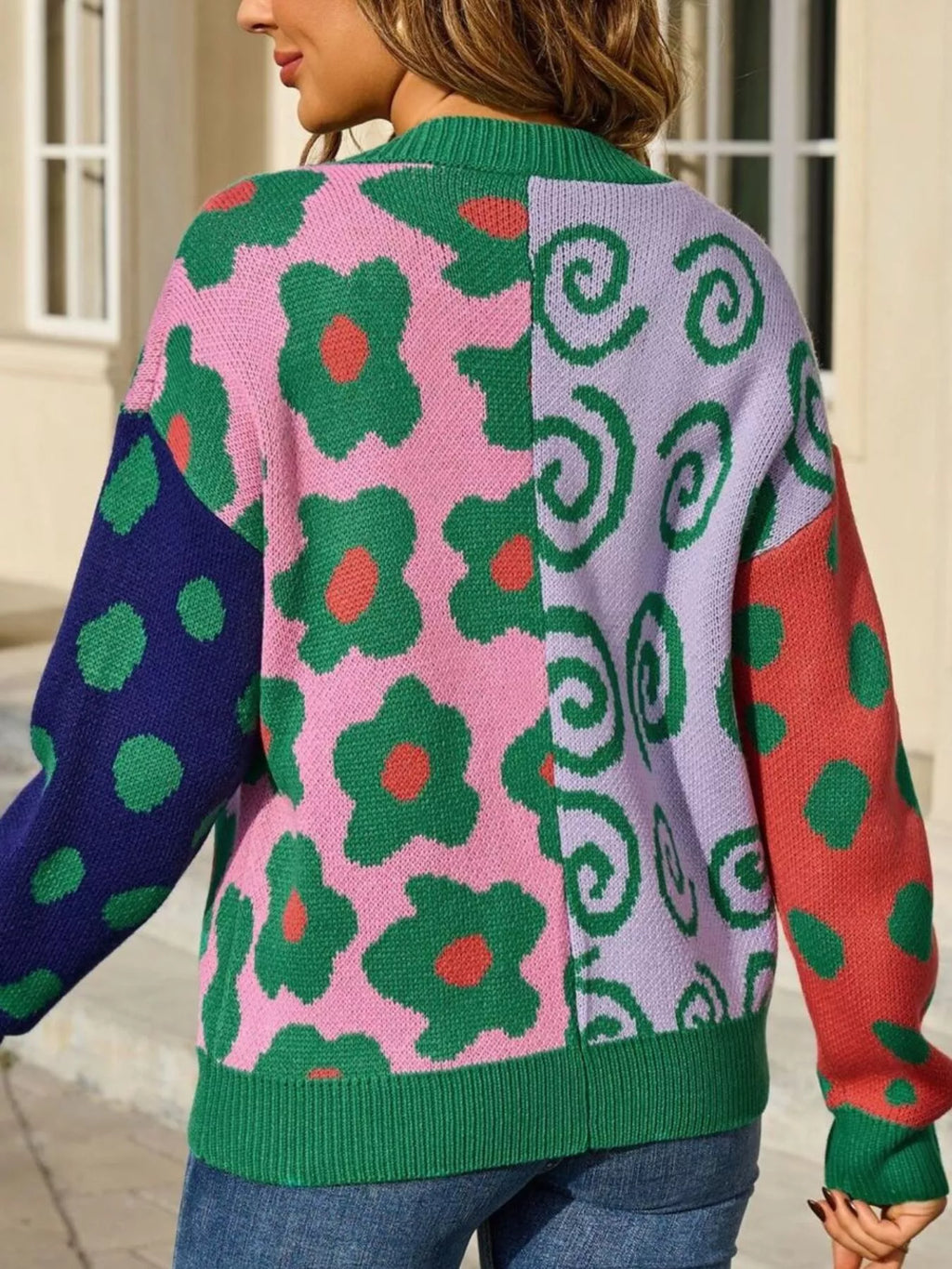 Colorful Open Front Cardigan (10)