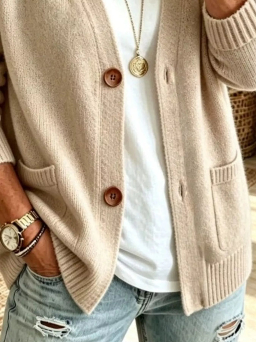 Full Size Button Up Raglan Sleeve Cardigan Plus (6)