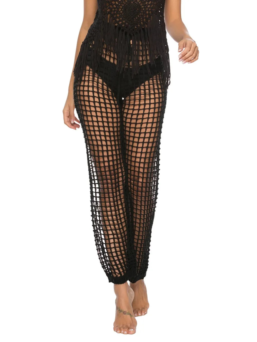 Cutout High Waist Swim Pants (4)
