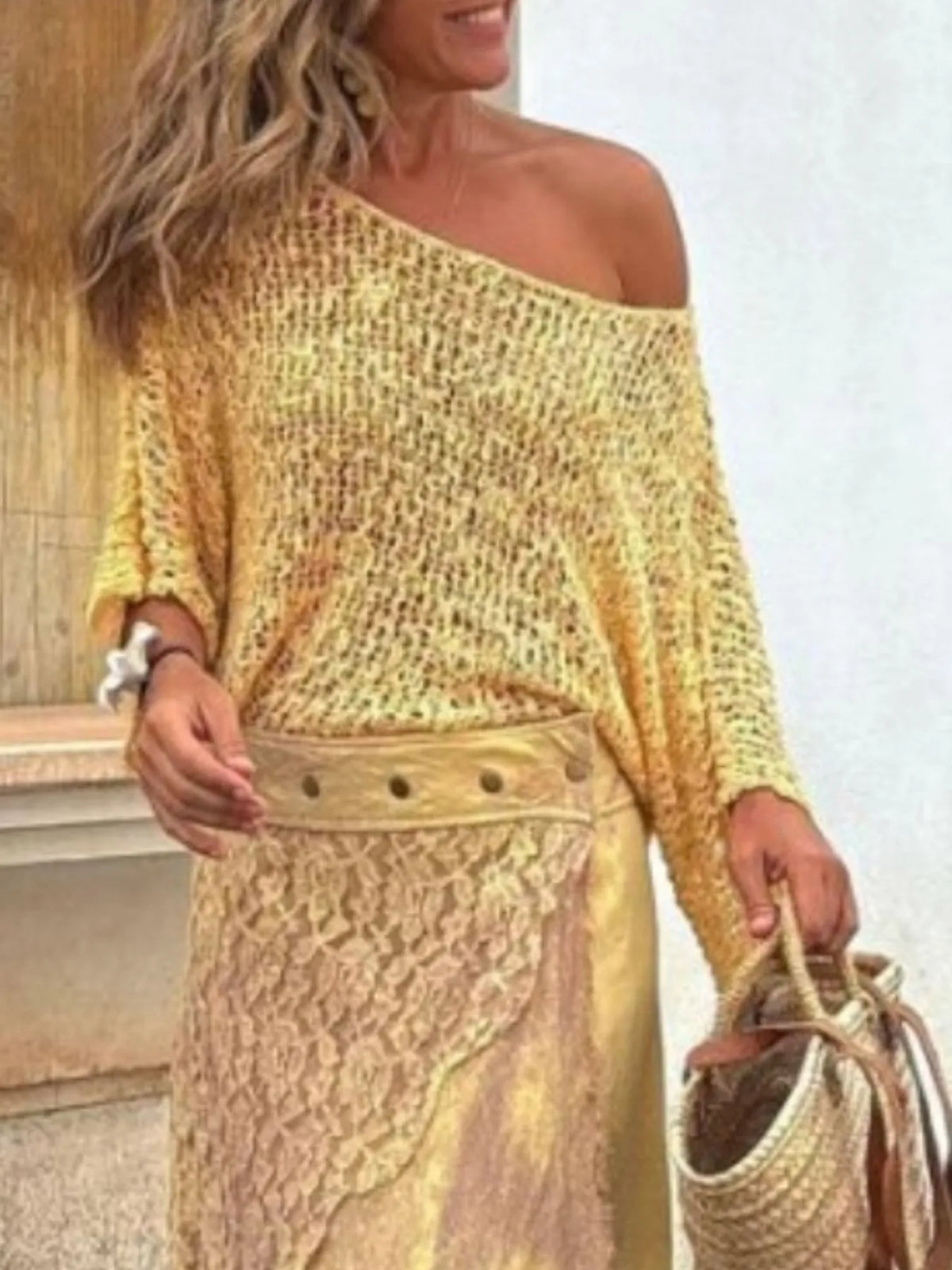 Crochet Boat Neck Knit Cover Up (6)