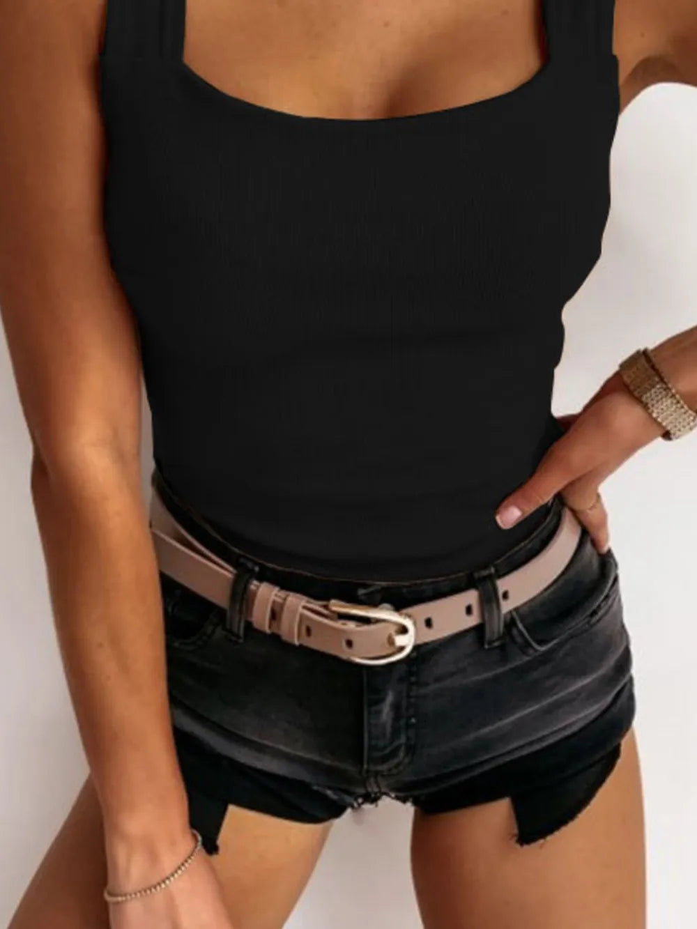 Square Neck Wide Strap Tank (2)