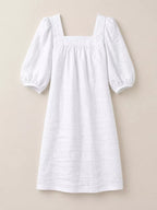 Square Neck Puff Sleeve Mini Dress (22)