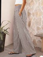 Gingham Wide-leg Pants (14)