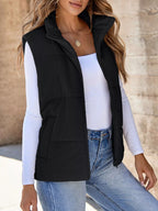 Corduroy Zip Up Vest Coat (3)