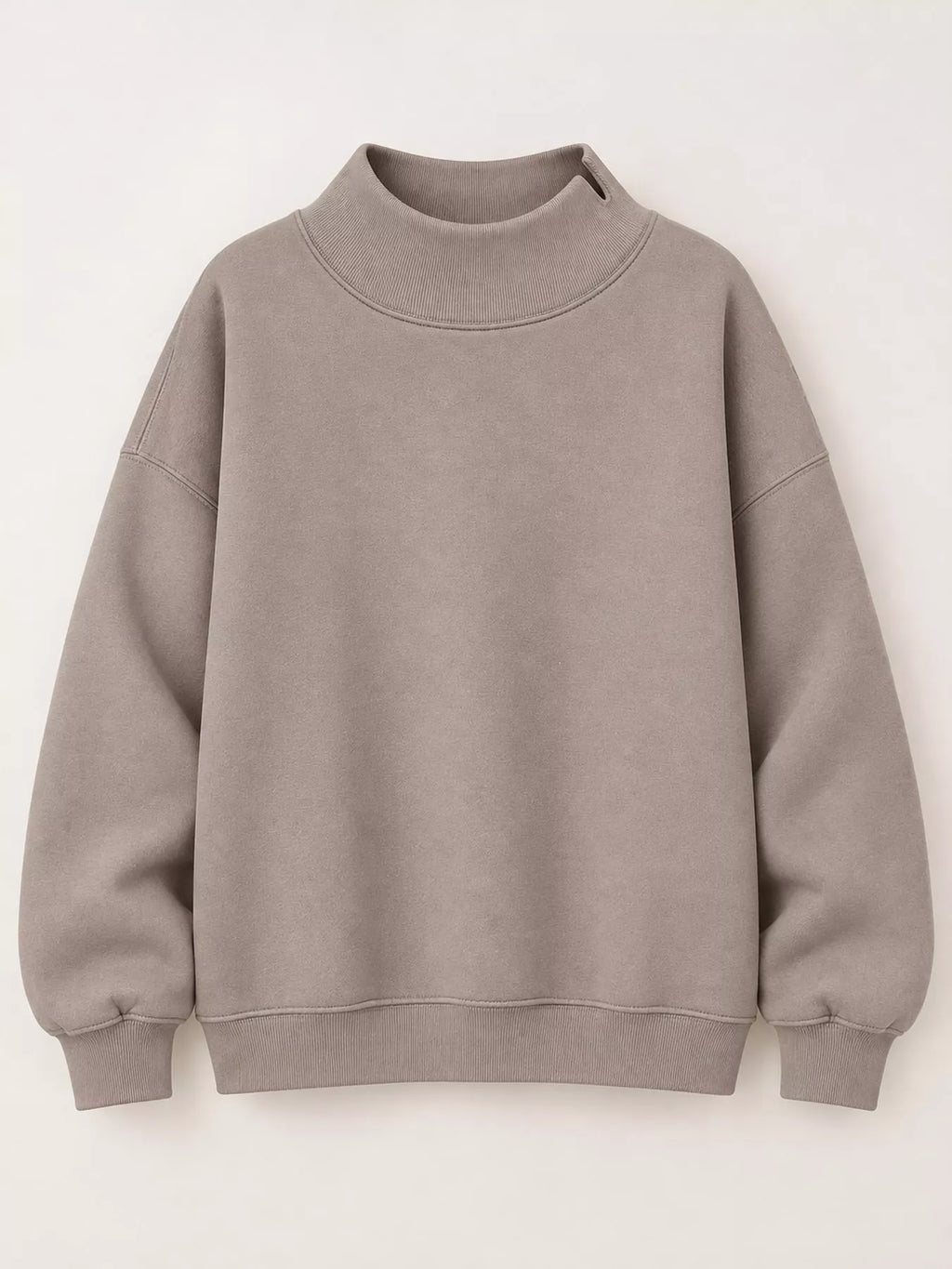 Oversized Mock Neck Long Sleeve Sweatshirt (27)