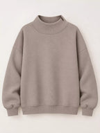 Oversized Mock Neck Long Sleeve Sweatshirt (27)
