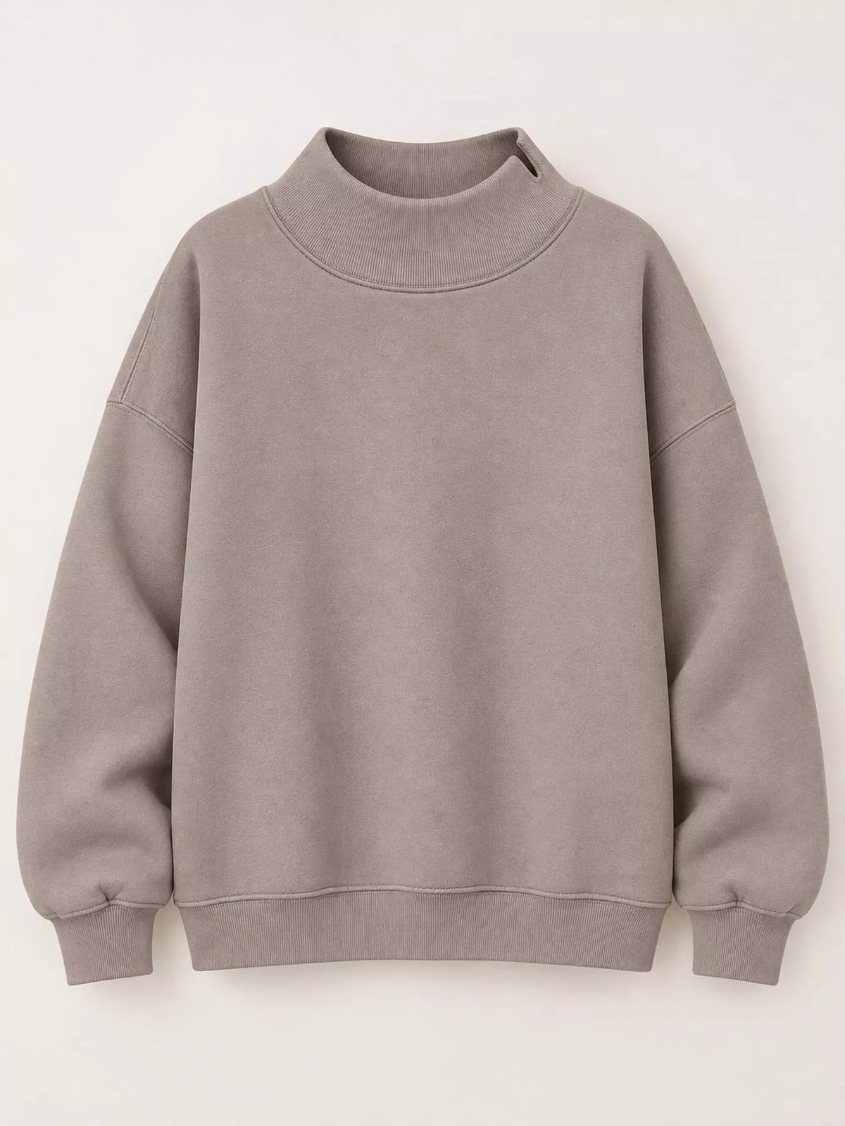 Oversized Mock Neck Long Sleeve Sweatshirt (27)