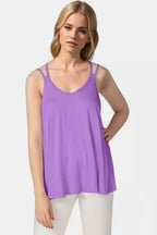 Bamboo Scoop Neck Double Spaghetti Straps Cami (16)