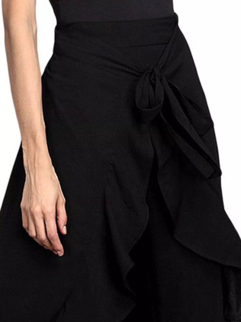 Full Size High-waisted Tie-front Ruffled Wide-leg Pants Plus (4)