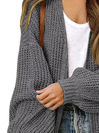 Chunky Knit Open Front Cardigan (11)