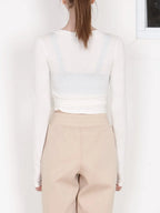 Tied Surplice Long Sleeve Top (11)