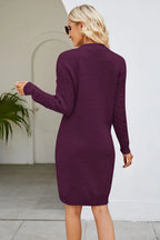 Cable-knit Long Sleeve Sweater Dress (10)