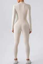 Half Zip Mock Neck Active Jumpsuit (15)