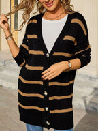 Striped Button-down Knit Cardigan (13)
