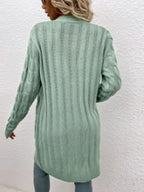 Cable-knit Button Down Cardigan Pockets (15)