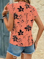 Lace Trim Sleeveless Blouse (26)