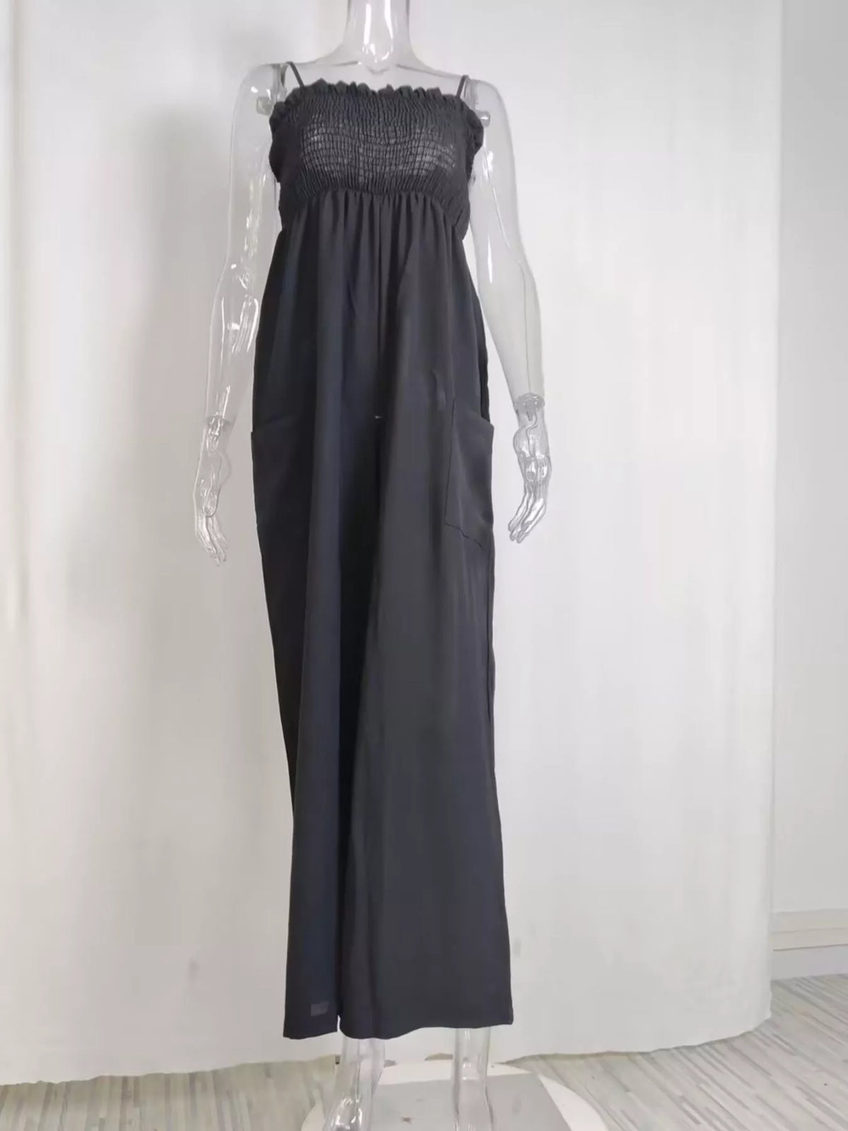 Smocked Wide Leg Jumpsuit (6)