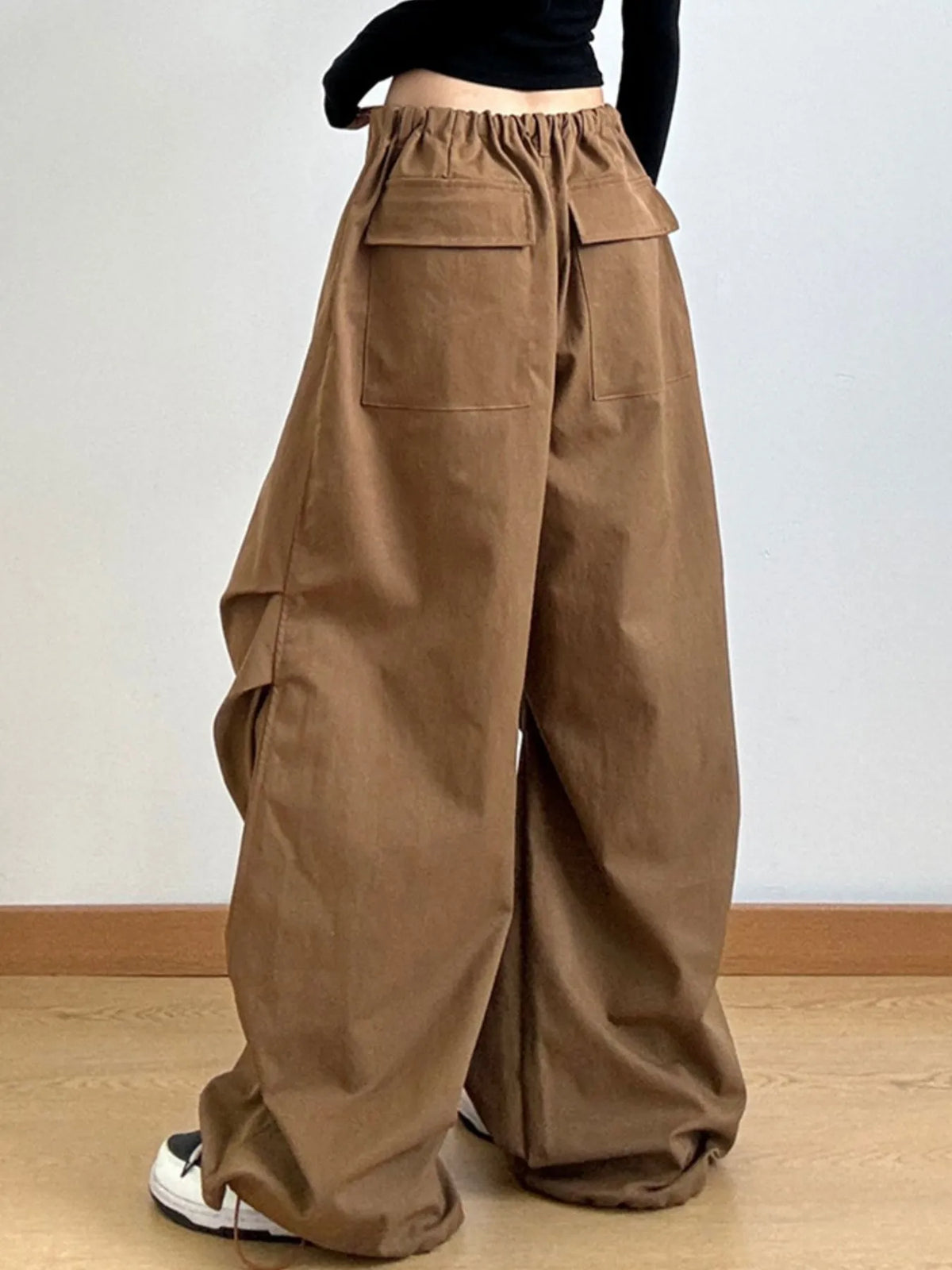Wide Leg Casual Drawstring Pants (4)