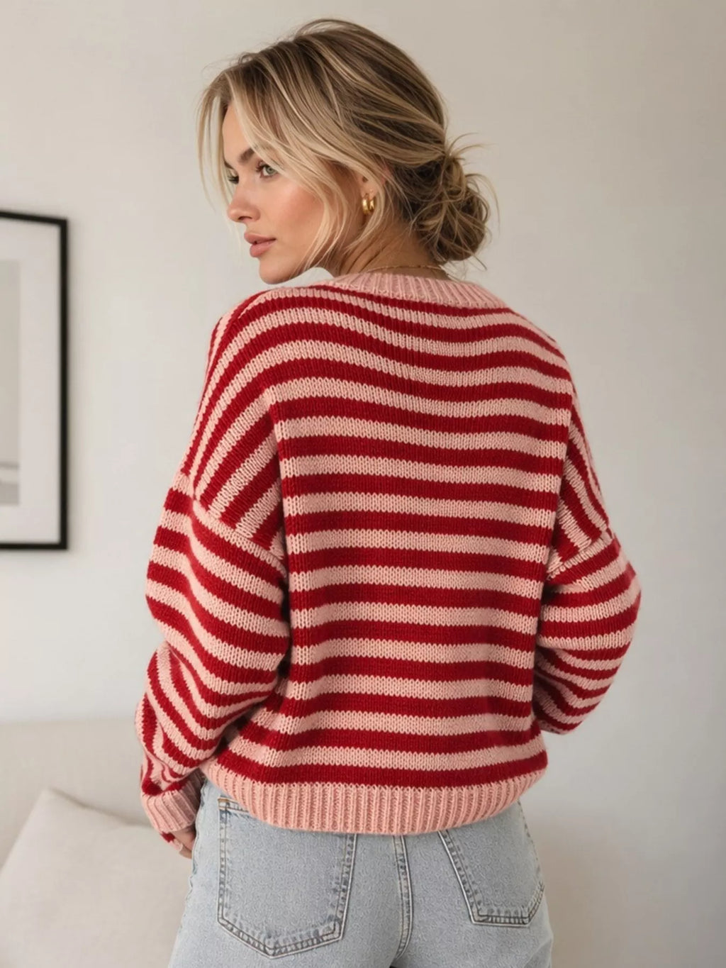 Striped Crew Neck Sweater (4)