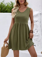 V-neck Sleeveless Mini Dress (3)