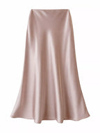 Full Size High-waisted Satin Midi Skirt Plus (29)