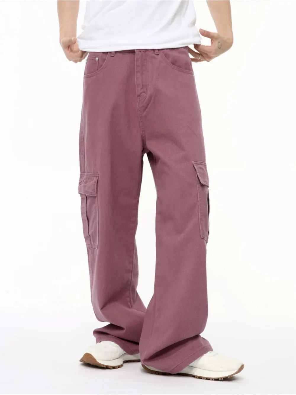 Wide Leg Cargo Jeans (5)