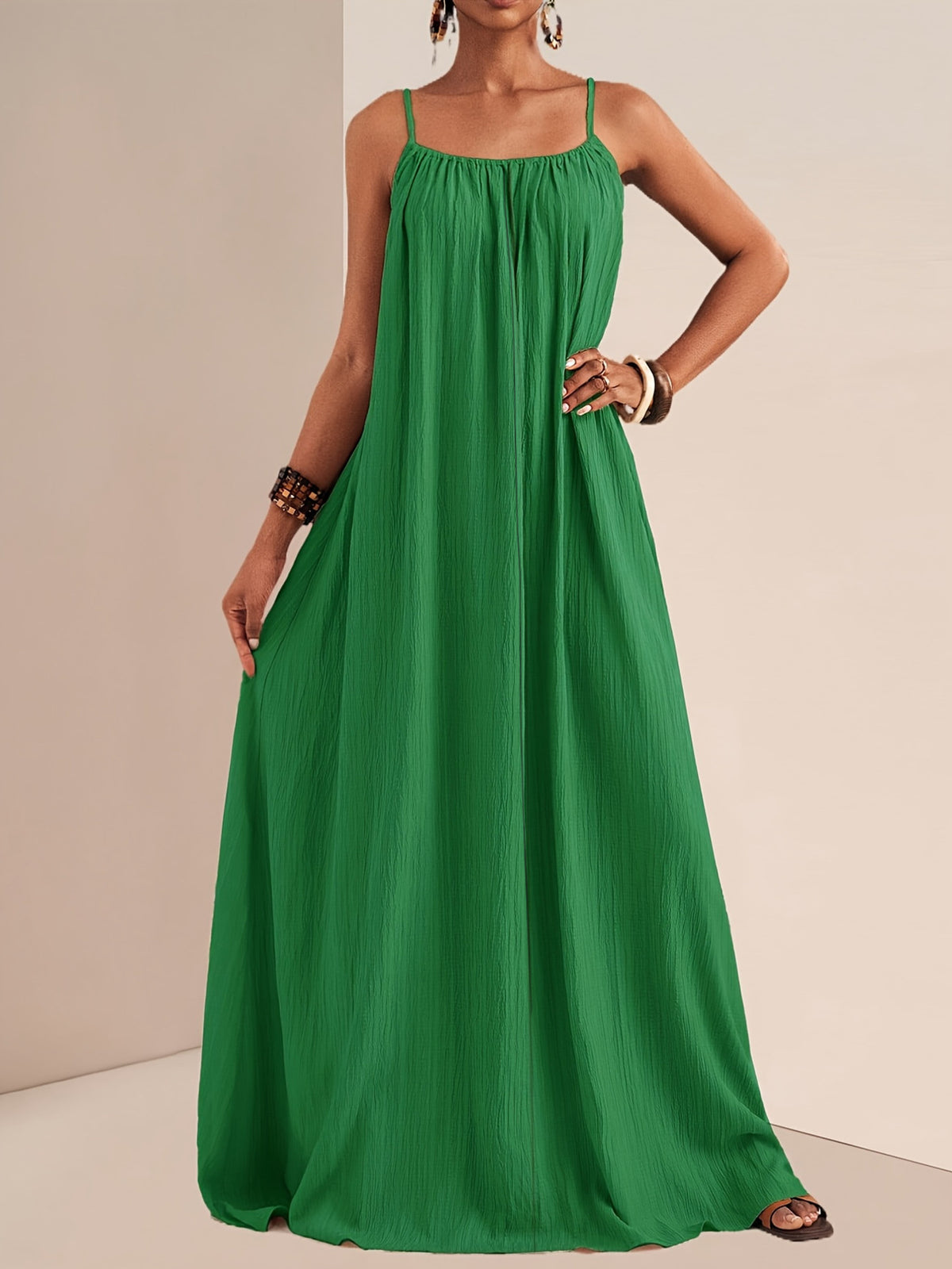 Spaghetti Strap Flowy Maxi Dress (17)