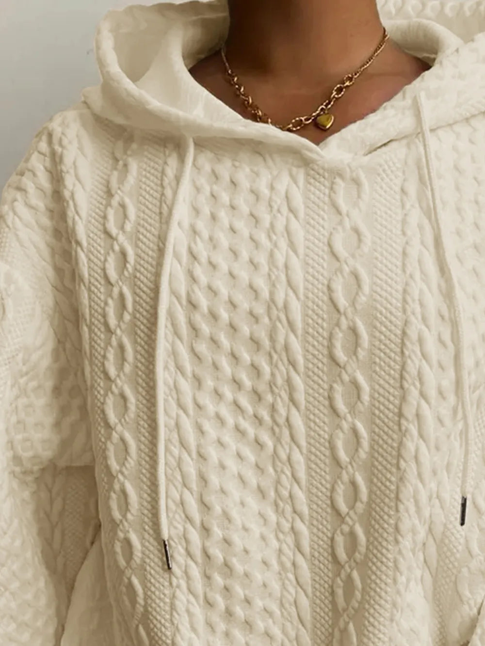 Drawstring Drop Shoulder Long Sleeve Hoodie (13)
