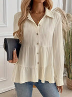 Button-down Long Sleeve Tiered Shirt (2)