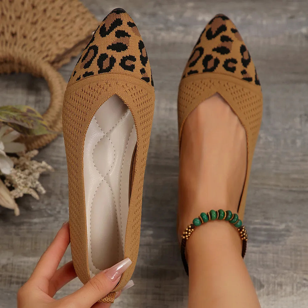 Point Toe Mesh Flat Slip-ons