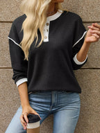 Button Detail Dropped Shoulder T-shirt (8)