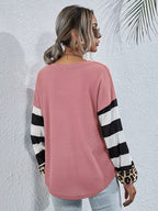 Leopard Striped Waffle-knit Top (14)