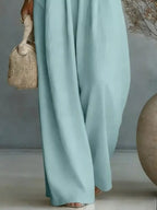 Full Size Half Sleeve Wide-leg Jumpsuit Plus (24)