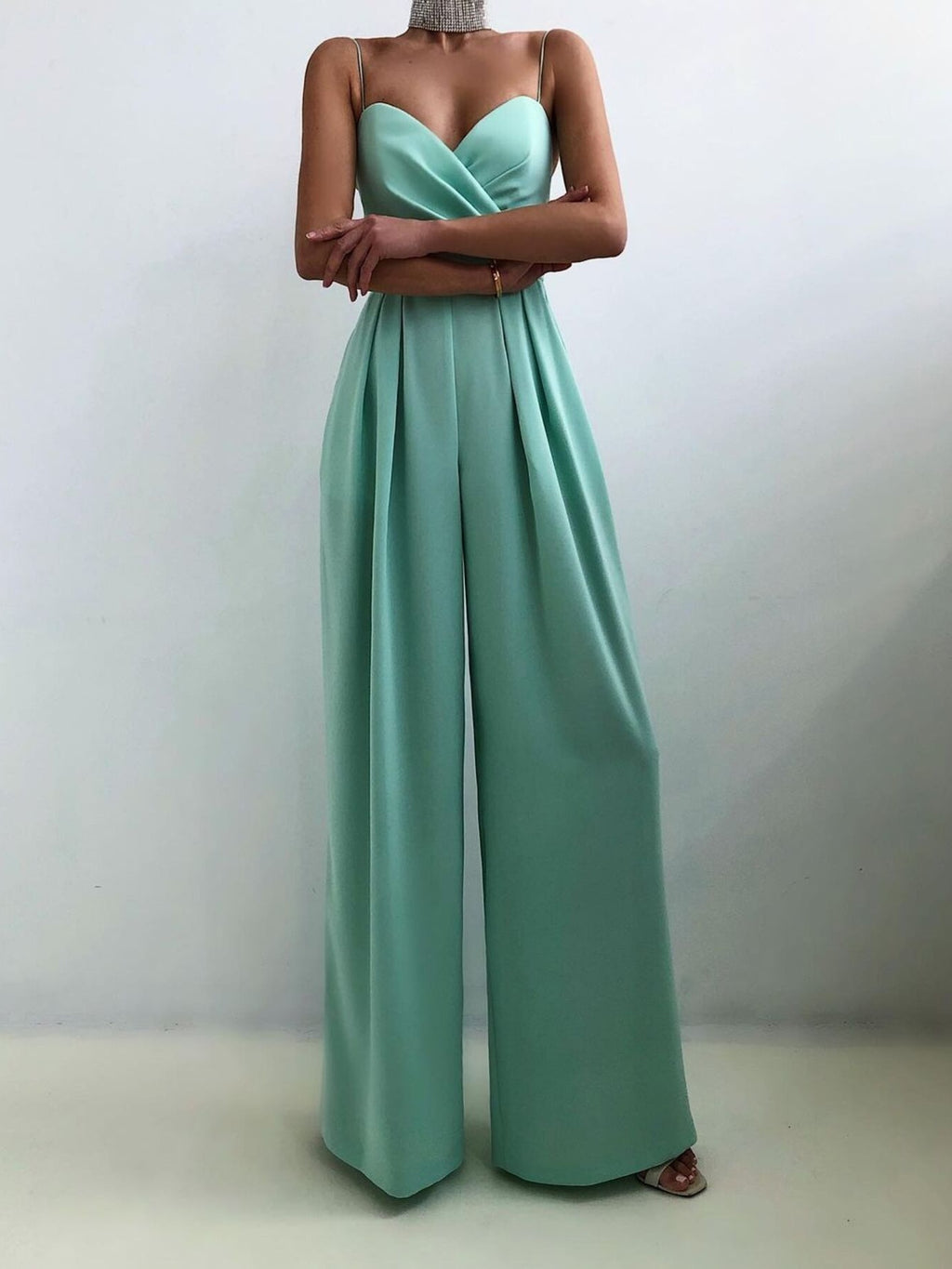 Full Size Spaghetti Strap Wide Leg Jumpsuit Plus (6)
