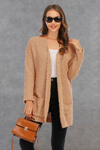 Pocketed Open Front Long Sleeve Cardigan (17)