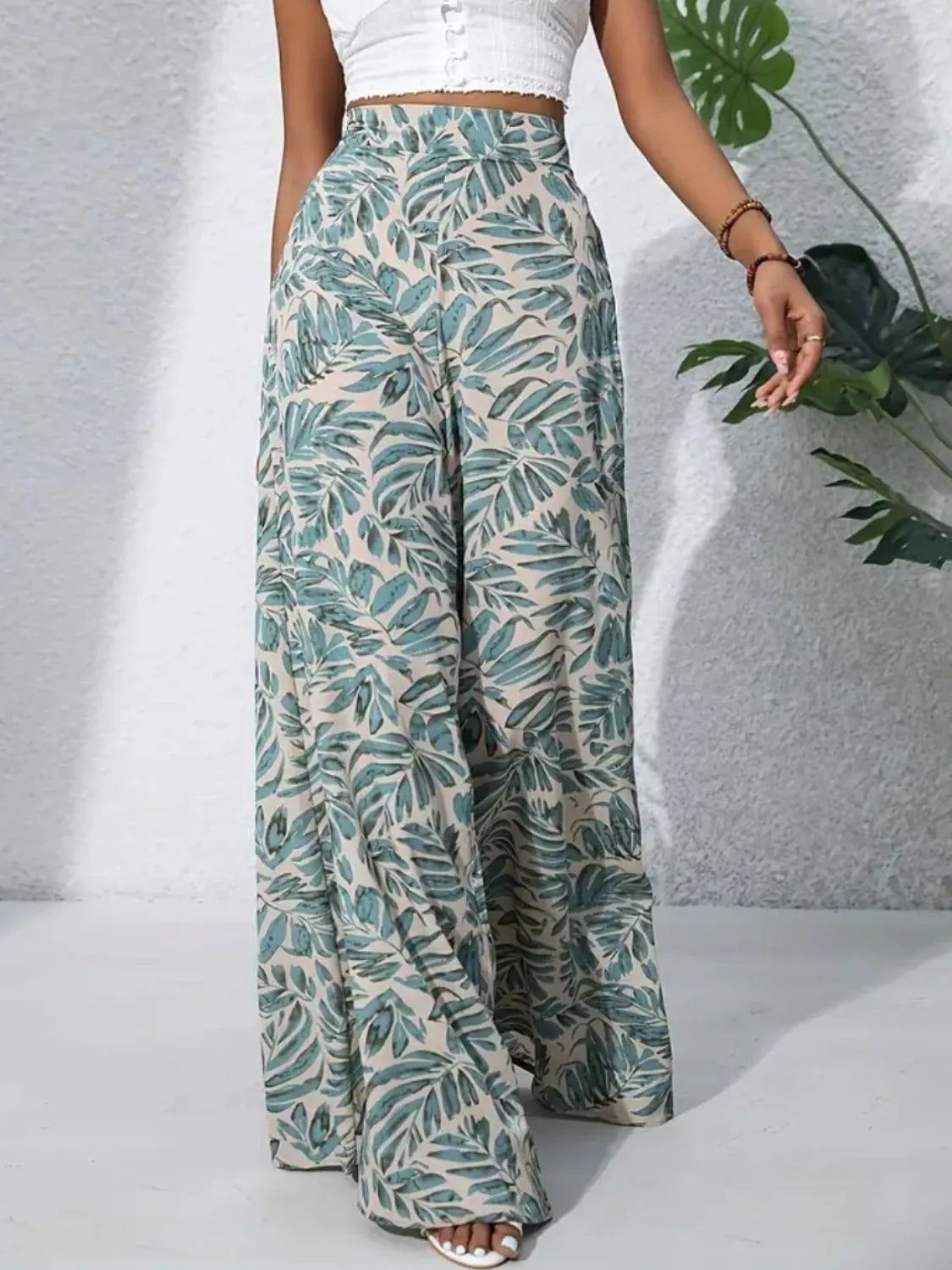 Printed High Waist Wide Leg Pants (13)