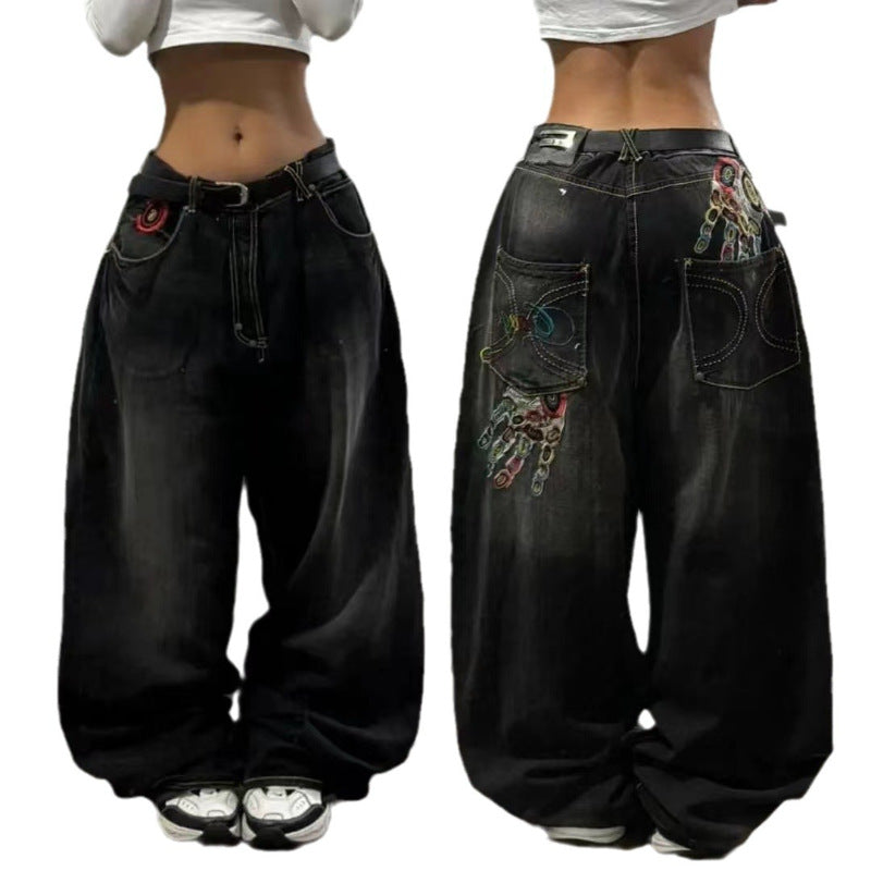 American Retro Couple Wide Leg Jeans photo 1