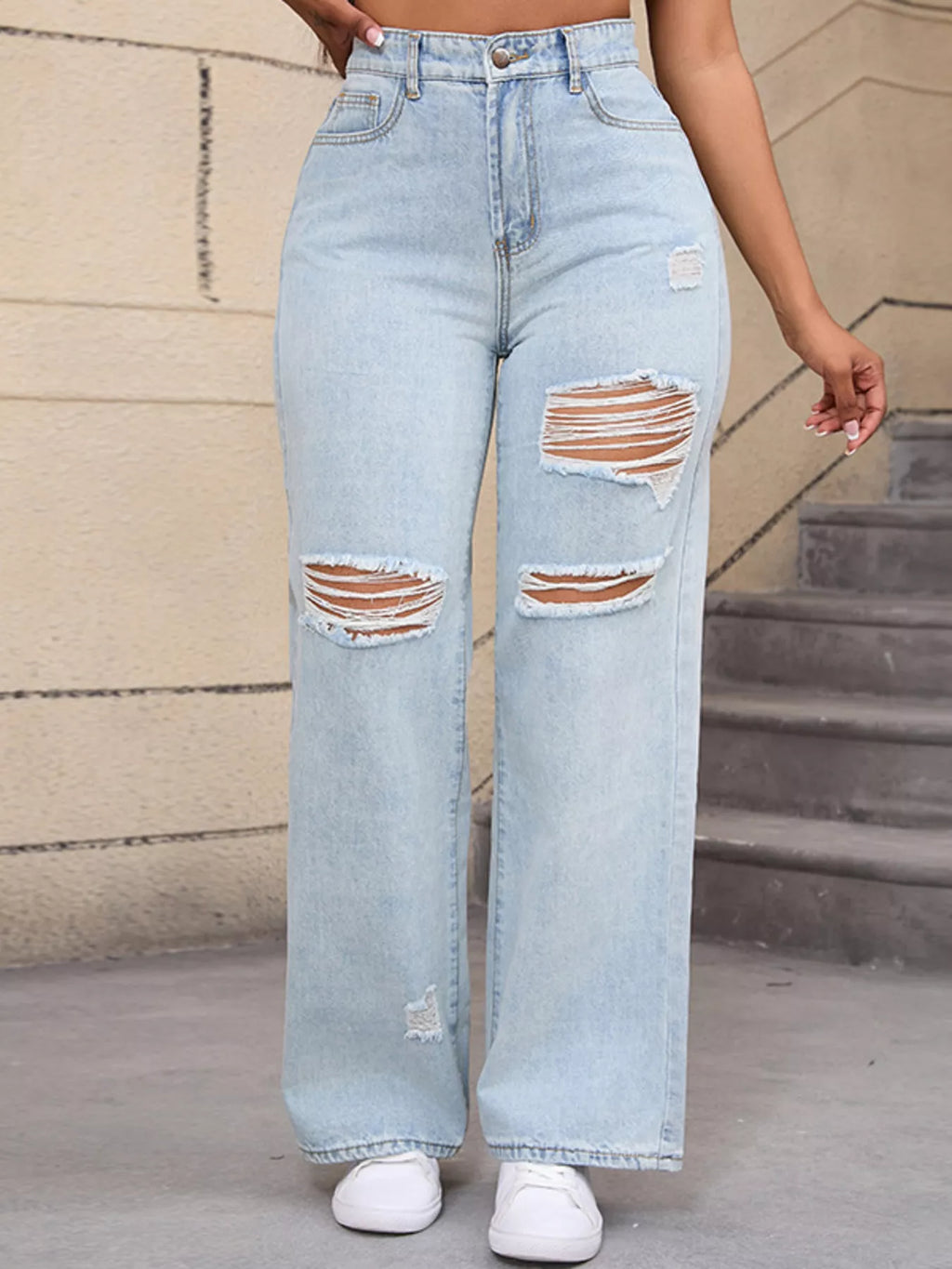 Distressed Wide-leg Jeans (4)