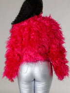 Faux Fur Open Front Cropped Outerwear (16)