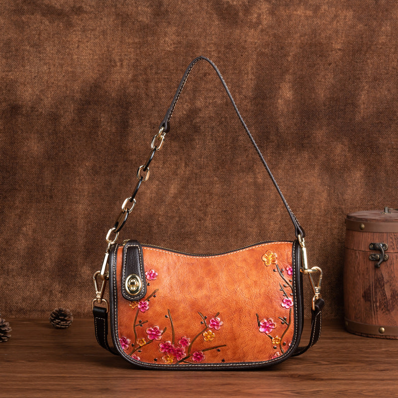 Retro First-layer Cowhide Simple Shoulder Bag photo 1