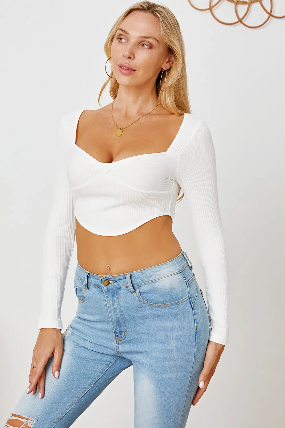 Ribbed Long Sleeve T-shirt (5)