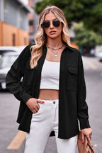 Dropped Shoulder Longline Shirt Pockets (8)