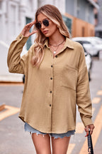 Textured Dropped Shoulder Longline Shirt (4)